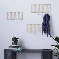 Set of 3 Gold Metal Glam Wall Hook, 16", 20", 24"