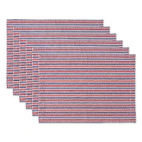 DII® Red, White & Blue Dobby Stripe Placemats, 6ct.