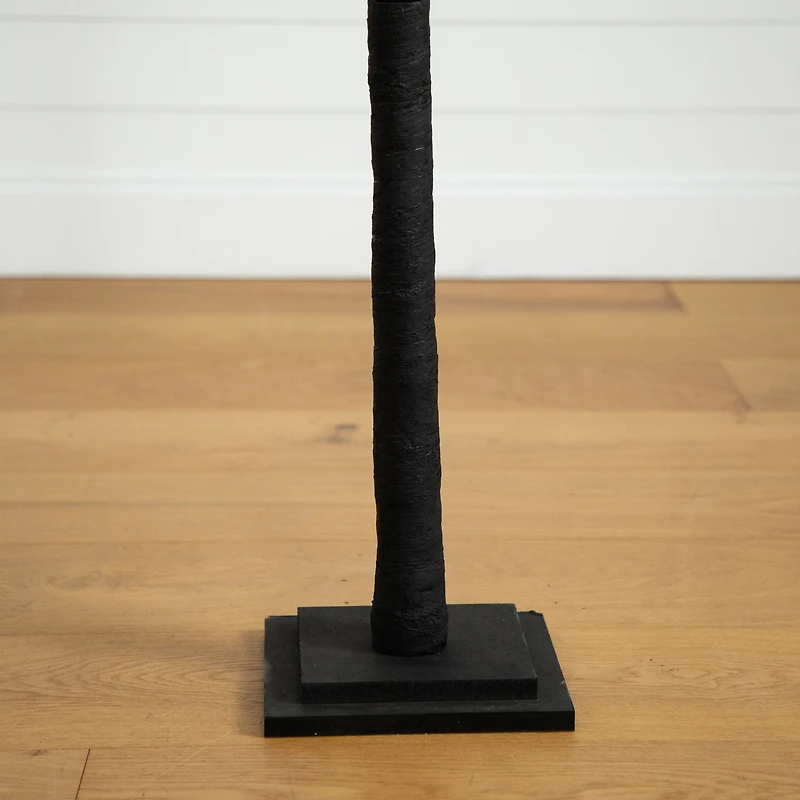 6ft. Orange & Purple LED Pre-Lit Halloween Deluxe Black Twig Artificial Fall Tree