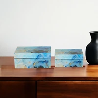 CosmoLiving by Cosmopolitan Blue Bohemian Box Set