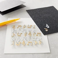 12 Packs: 30 ct. (360 total) Glitter Music Note Stickers by Recollections™