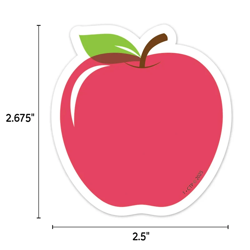 Creative Teaching Press® Apple Time Apples Designer Cut-Outs, 3", 36 Per Pack, 3 Packs