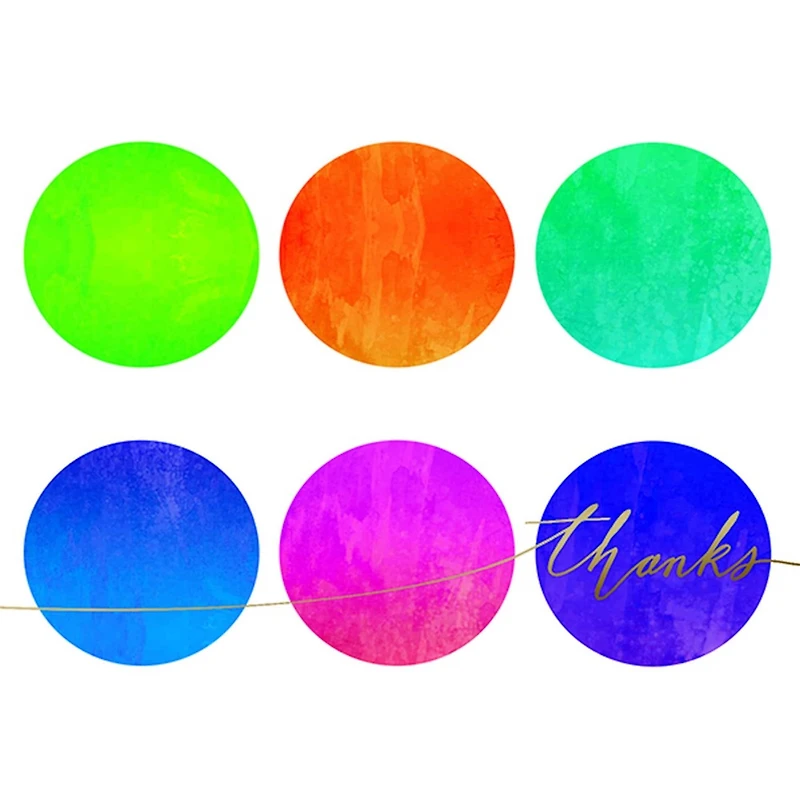 JAM Paper Multi-Dot Aurora Everyday Thank You Card Set, 20ct.