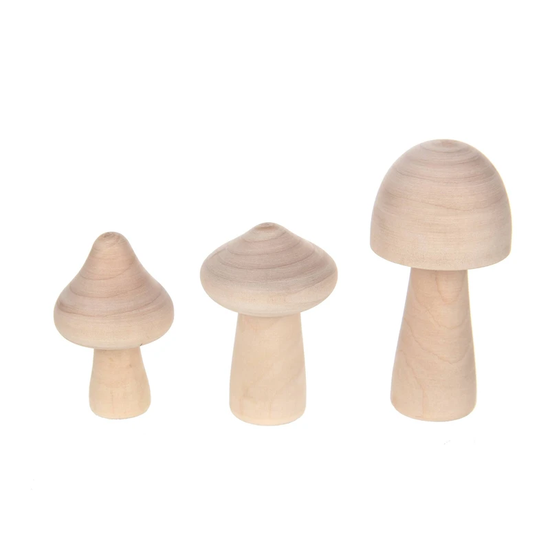 Wood Mushrooms, 3ct. by Make Market®