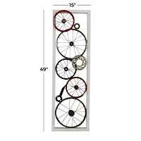 49" White Metal & Wood Rustic Wall Décor