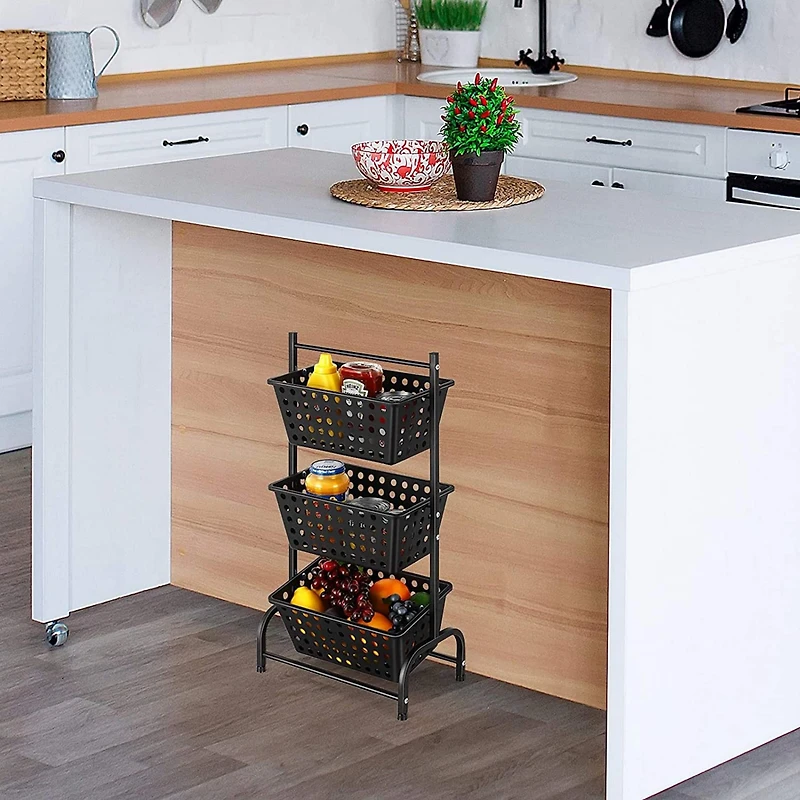 NEX™ Black Metal & Plastic Storage Basket