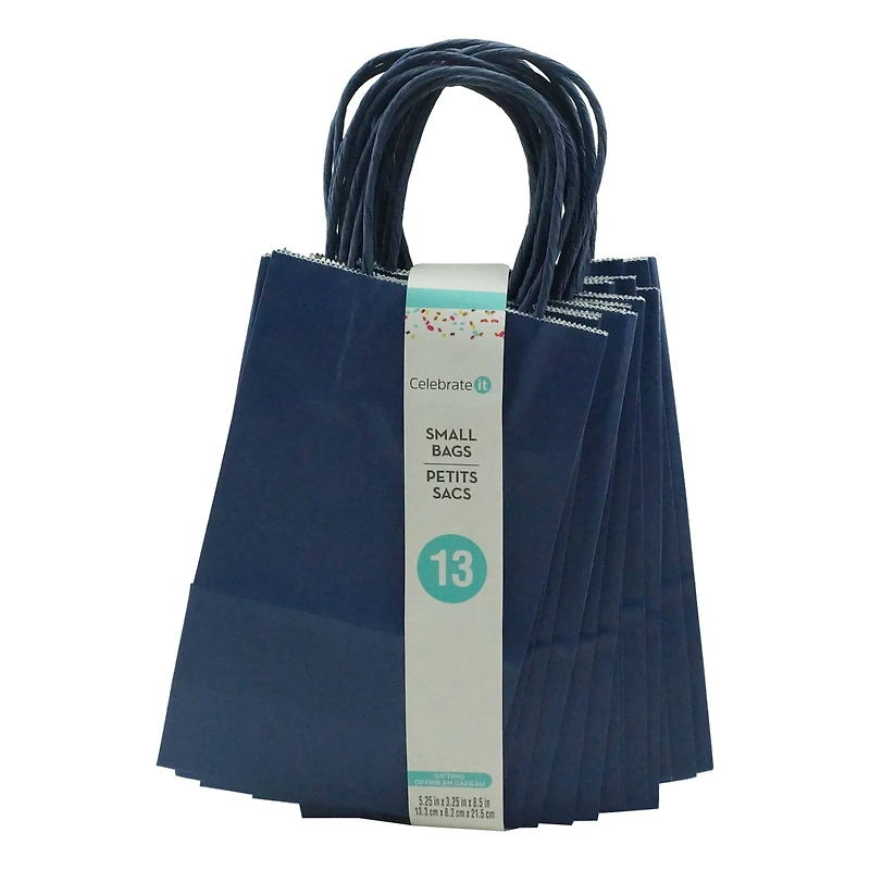 Small Navy Paper Bags by Celebrate It™