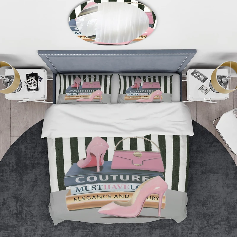 Designart 'Glam fashion High Heels VII' Glam Bedding Set