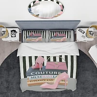 Designart 'Glam fashion High Heels VII' Glam Bedding Set