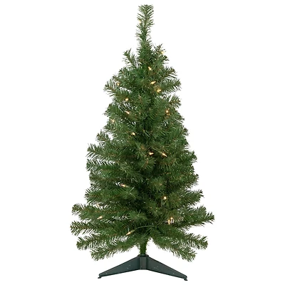 3ft. Pre-Lit Oakridge Noble Fir Artificial Christmas Tree, Clear Lights