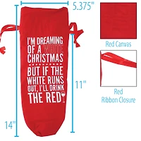 Personality Case™ Red White Christmas Wine Bag