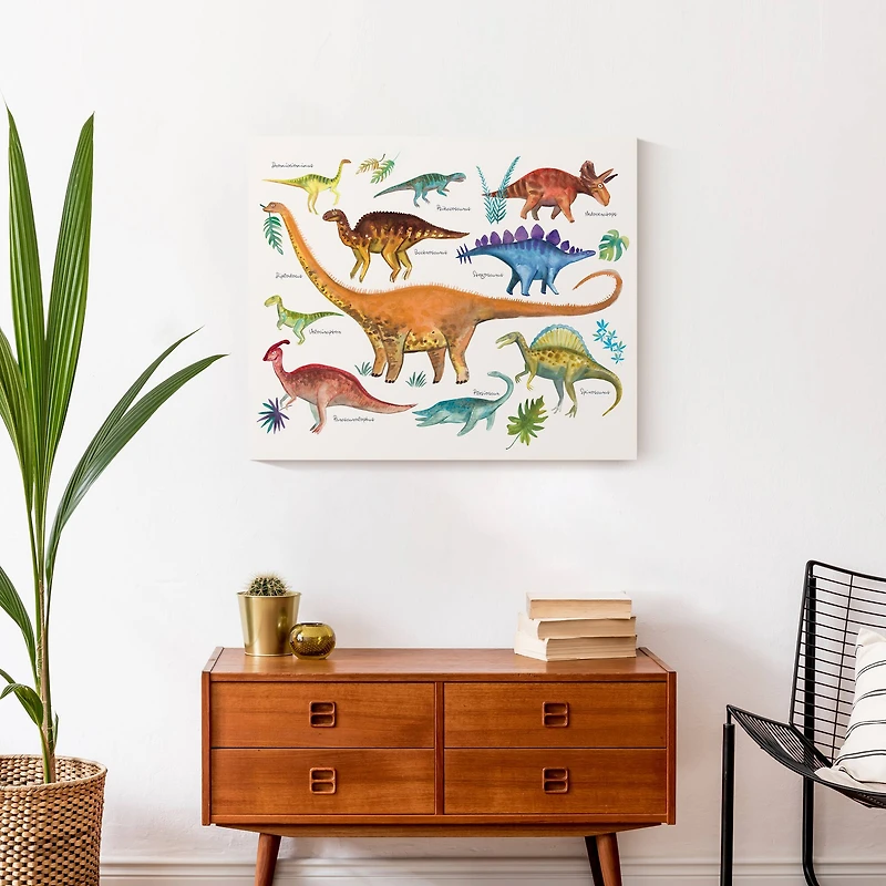 Dino World 24" x 20" Canvas Wall Art