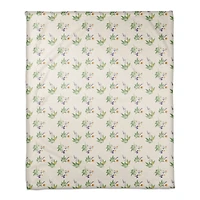 Spring Flower Bunches 50" x 60" Coral Fleece Blanket