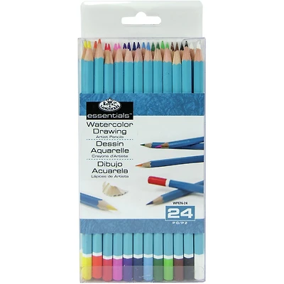 Royal & Langnickel® Essentials™ 24 Color Watercolor Drawing Artist Pencil Set 