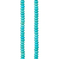 Turquoise Dyed Reconstituted Stone Rondelle Beads, 4mm by Bead Landing™