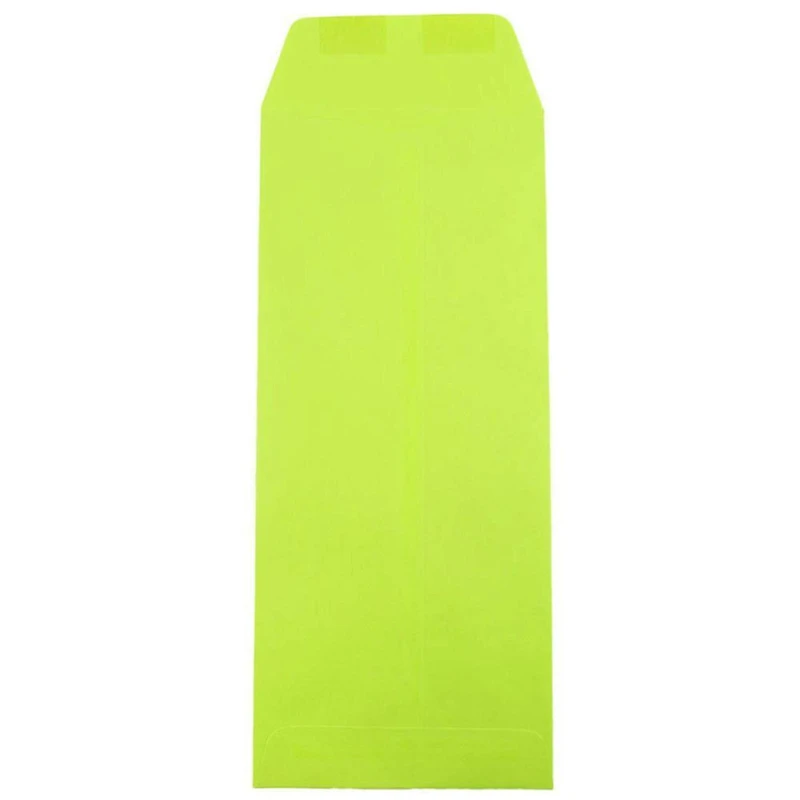 JAM Paper 5" x 11.5" Ultra Lime Green Policy Business Envelopes