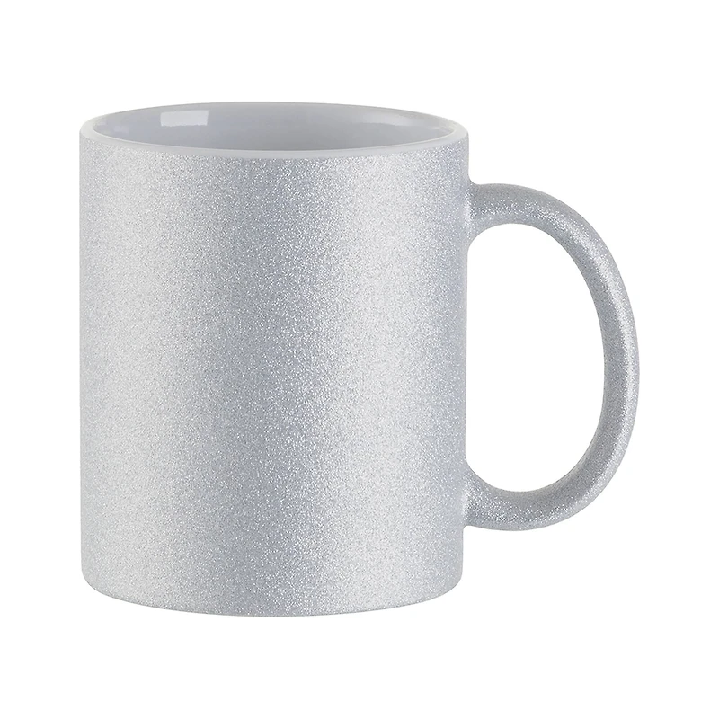 Craft Express 11oz. Sublimation Silver Glitter Mugs, 6ct.