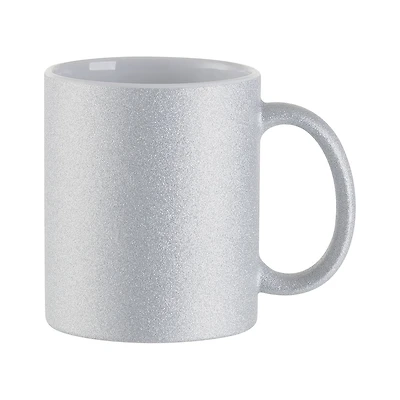 Craft Express 11oz. Sublimation Silver Glitter Mugs, 6ct.