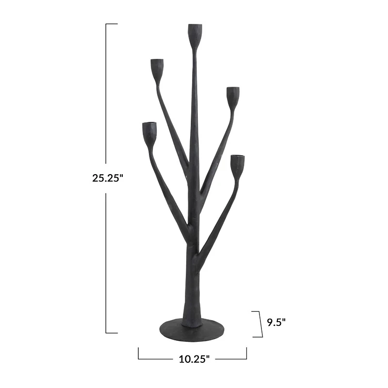 Hello Honey® 25" Cast Iron Candelabra