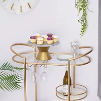 Grey Glam Cake Stand, 12" x 12" x 6"