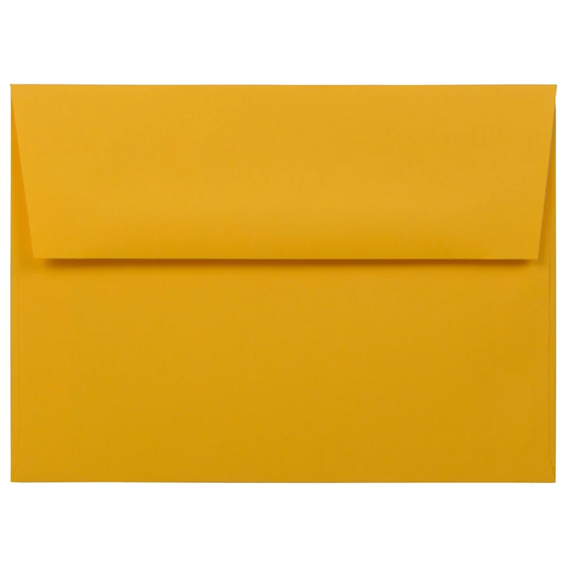 JAM Paper A6 Gold Yellow Invitation Envelopes, 100ct.
