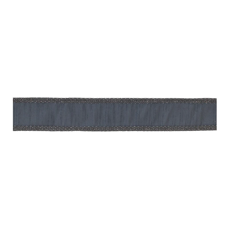 2.5" x 5yd. Dark Gray Glitter Wired Ribbon, 2ct.