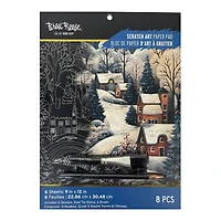 Brea Reese™ 9" x 12" Winter Village Scratch Art Paper Pad