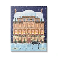 Stupell Industries Winter Hotel Christmas Festival Canvas Wall Art