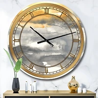 Designart 'Gold Glamour Direction Ii Glam Wall Clock