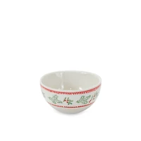Mistletoe & Pine Holiday Stoneware Bowl Set, 3.5", 5" & 6.75"