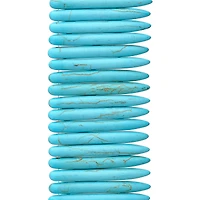 12 Pack:  Reconstituted Turquoise Spike Beads, 40mm by Bead Landing™