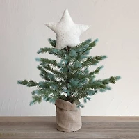 Hello Honey® 11" Beige Handmade Wool Felt & Sequins Star Tree Topper