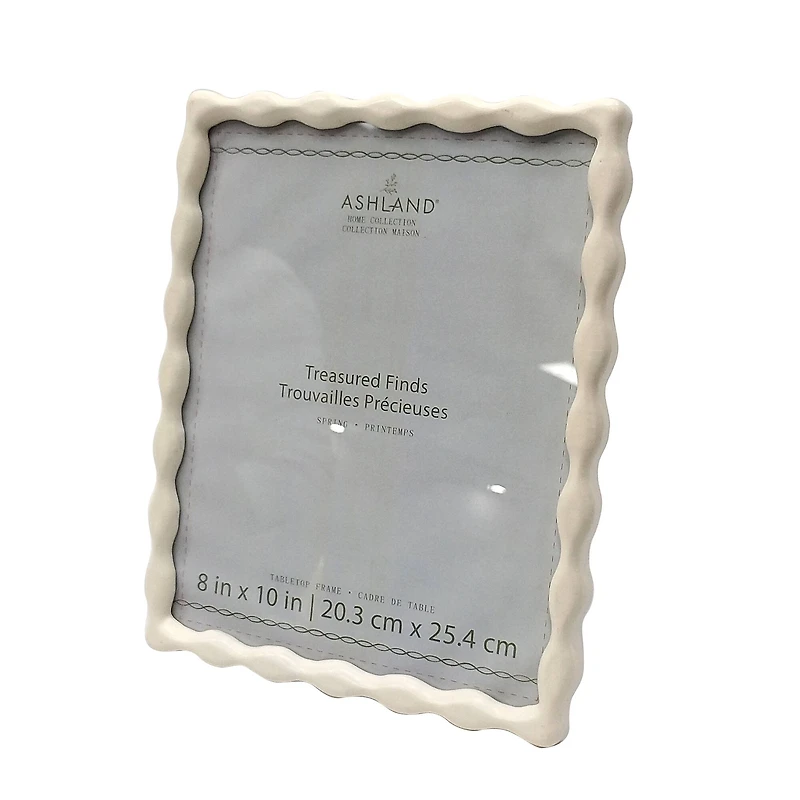 8" x 10" White Mid Wave Tabletop Frame, Treasured Finds by Ashland®