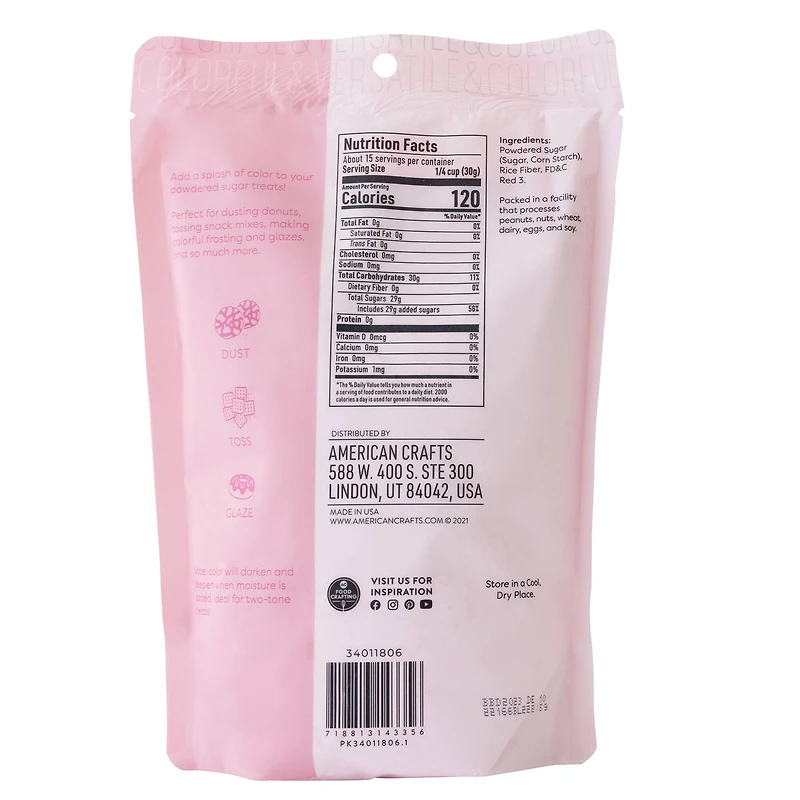 Sweetshop™ Pink Powdered Sugar, 1lb.