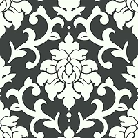 RoomMates Damask Black Peel & Stick Wallpaper