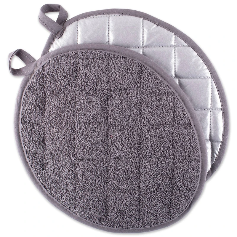 DII® Gray Oval Potholder Set