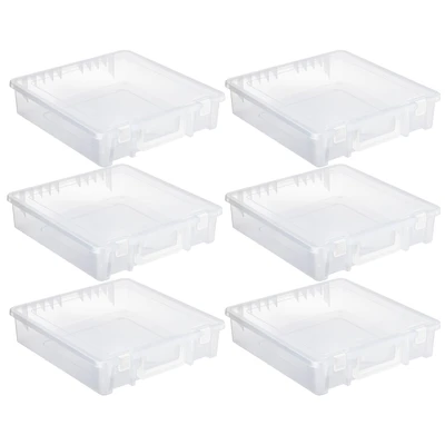 6 Pack: 12" x 12" Latching Storage Case by Simply Tidy™