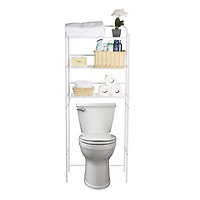 Mind Reader White 3-Tier Over the Toilet Rack