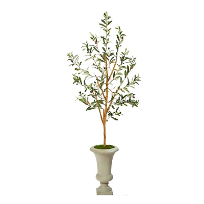 5ft. Olive Artificial Tree in Sand Colored Urn