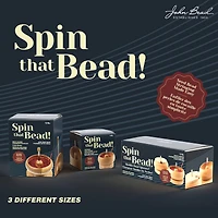 John Bead 4" x 4" Spin that Bead! Wooden Bead Spinner with 2 Needles