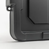 IRIS Heavy Duty Gray Tote With Black Lid & Buckles