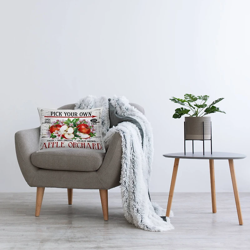 Stupell Industries Pick Your Own Apples Decorative Printed Throw Pillow