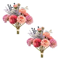 18.25" Mixed Zinnia Floral Bouquets, 2ct.