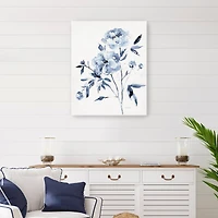 Inky Chickory Botanical II Canvas Giclee