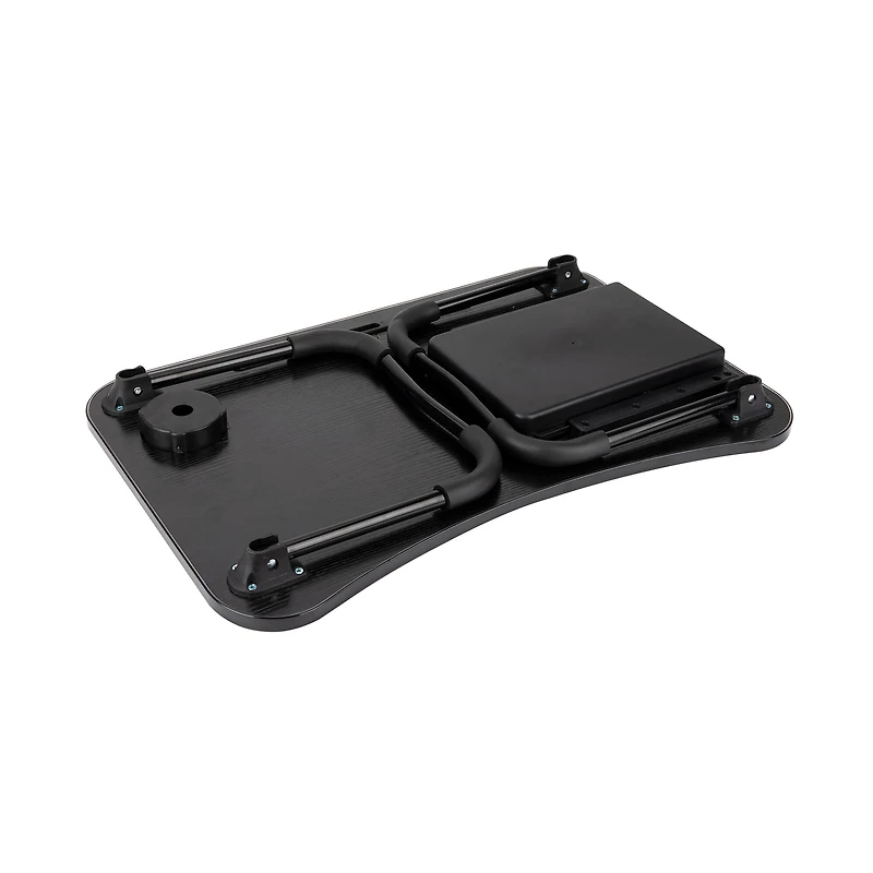 Mind Reader Black Foldable Lap Tray with Storage Drawer