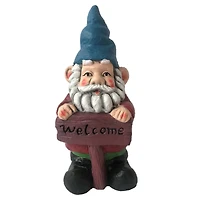 Santa's Workshop 8" Cement Welcome Gnome Accent