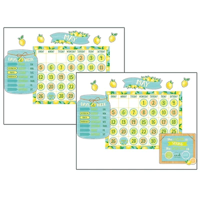 Teacher Created Resources Lemon Zest Calendar Bulletin Board Set, 2ct.