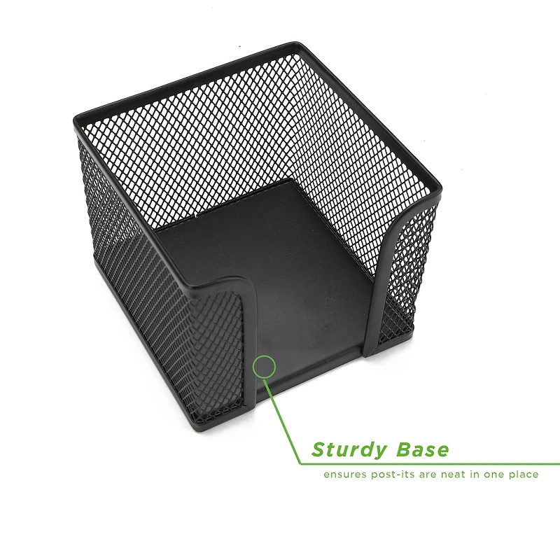 Mind Reader Black 2-Pack Metal Mesh Memo Pad Holder
