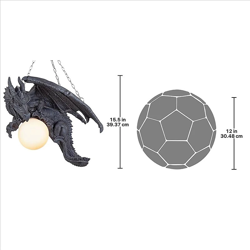 Design Toscano 21" Nights Fury Sculptural Hanging Dragon Lamp