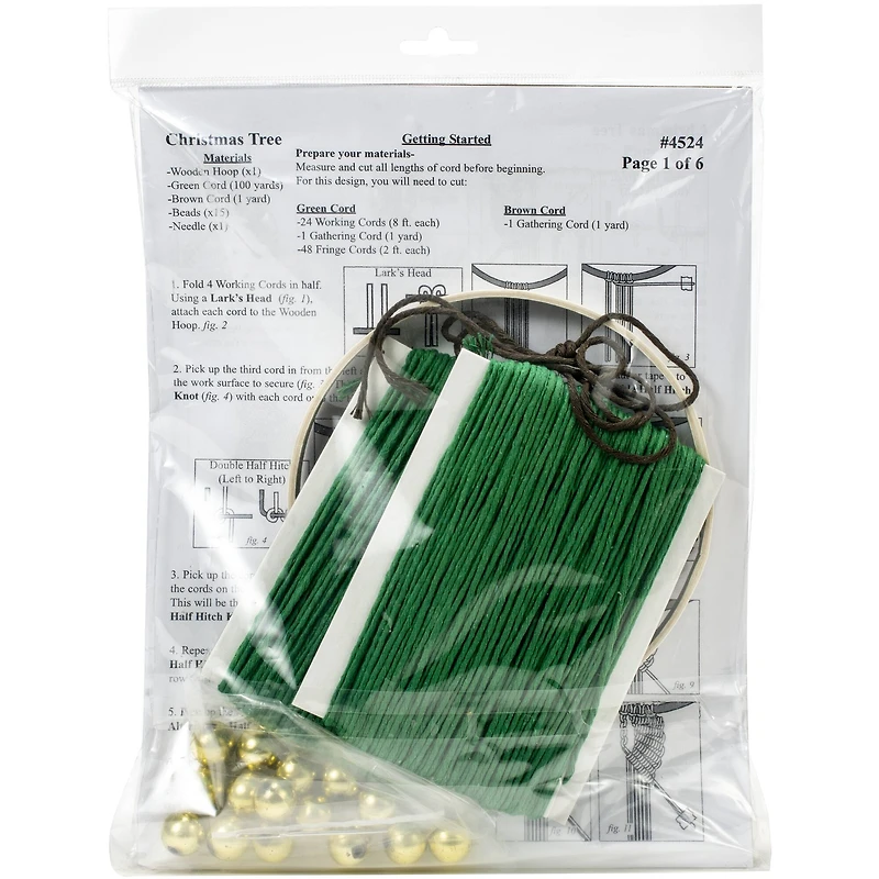 Design Works™ Zenbroidery™ Christmas Tree Macramé Wall Hanging Kit